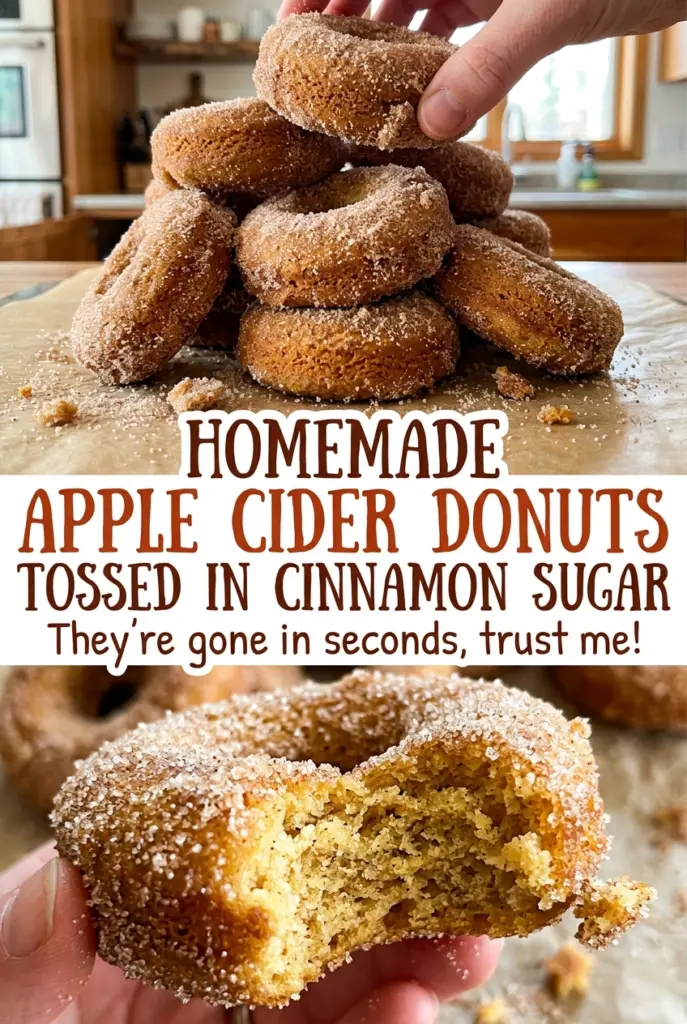 Homemade Apple Cider Donuts Tossed in Cinnamon Sugar