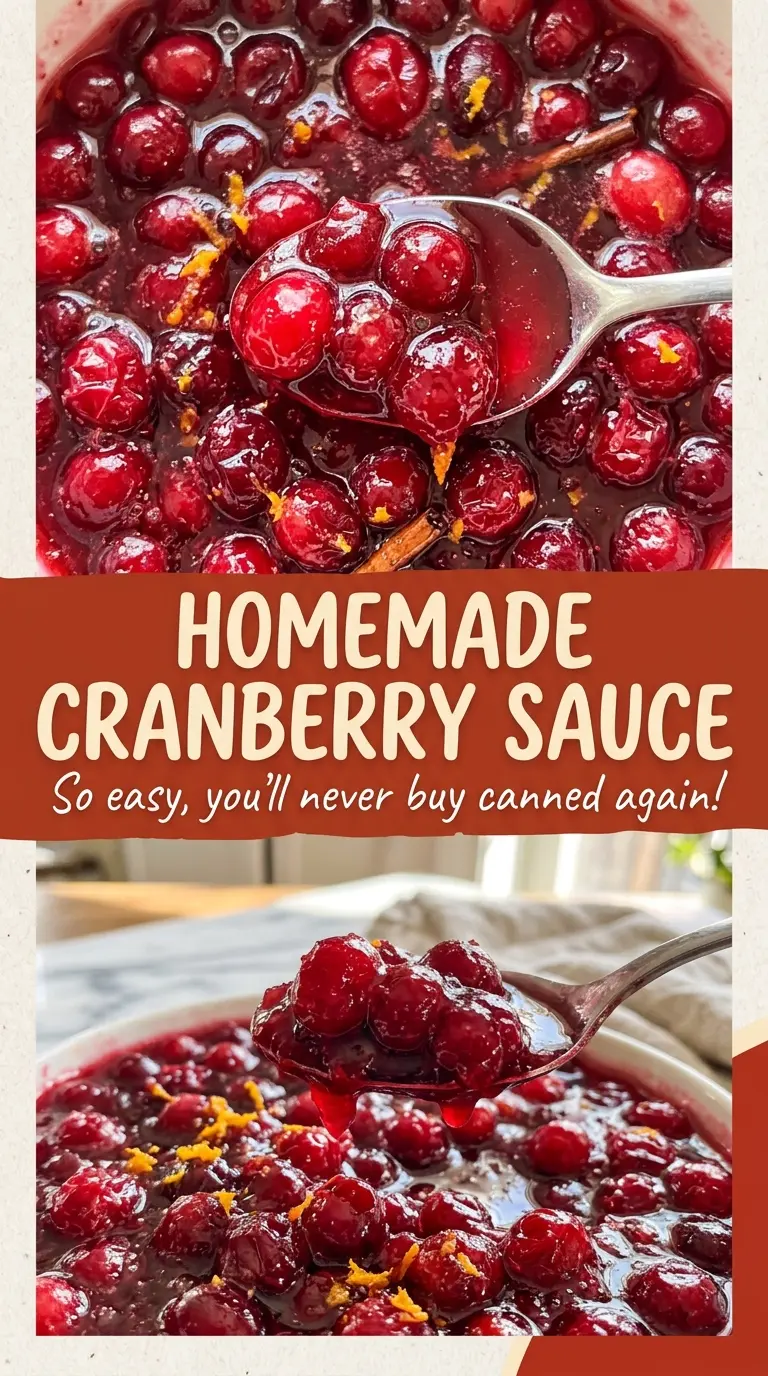 Homemade Cranberry Sauce bright tart berries