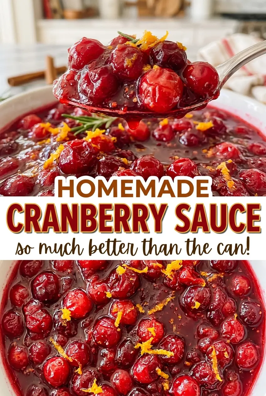 Homemade Cranberry Sauce glossy ruby spoonable