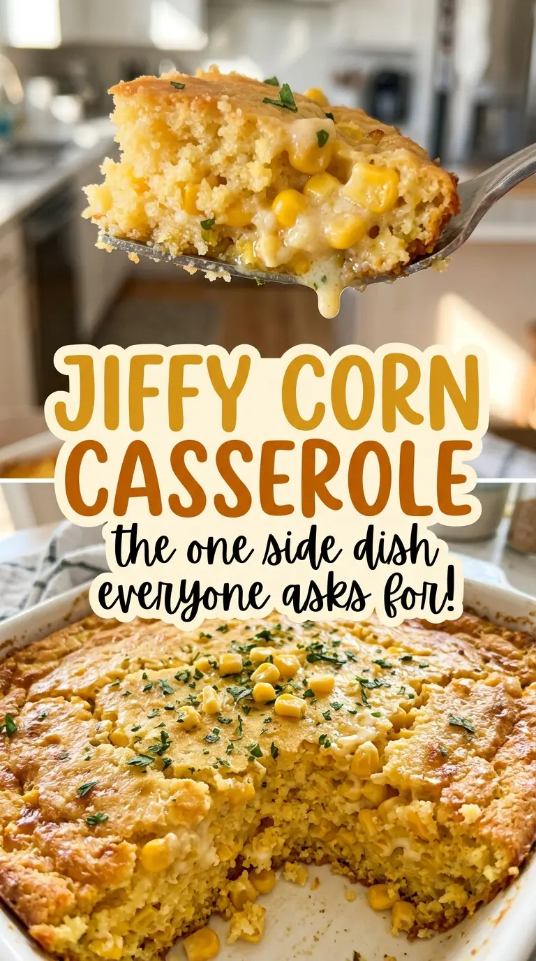 Jiffy Corn Casserole creamy golden texture
